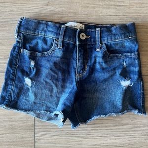Abercrombie Kids Mid-rise Midi Jean Blue Denim Shorts Girl's Size 11/12